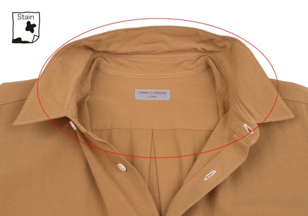COMME des GARCONS HOMME Garment Dyed Cotton Long Sleeve Shirt Size M