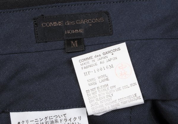 COMME des GARCONS HOMME Wool Zip Pocket Pants Black Size M