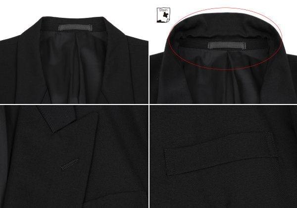 COMME des GARCONS HOMME Wool Gabardine Jacket Black Size S