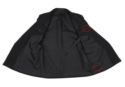 COMME des GARCONS HOMME Wool Gabardine Jacket Black Size S