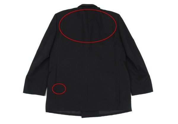 COMME des GARCONS HOMME Wool Gabardine Jacket Black Size S