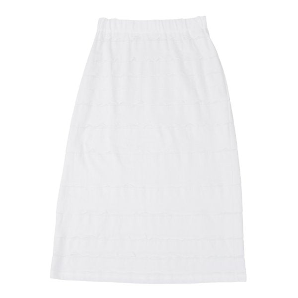 ISSEY MIYAKE HaaT Blended Border Tiered Skirt White Size 2