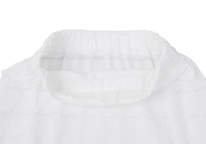 ISSEY MIYAKE HaaT Blended Border Tiered Skirt White Size 2