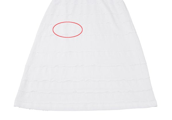 ISSEY MIYAKE HaaT Blended Border Tiered Skirt White Size 2