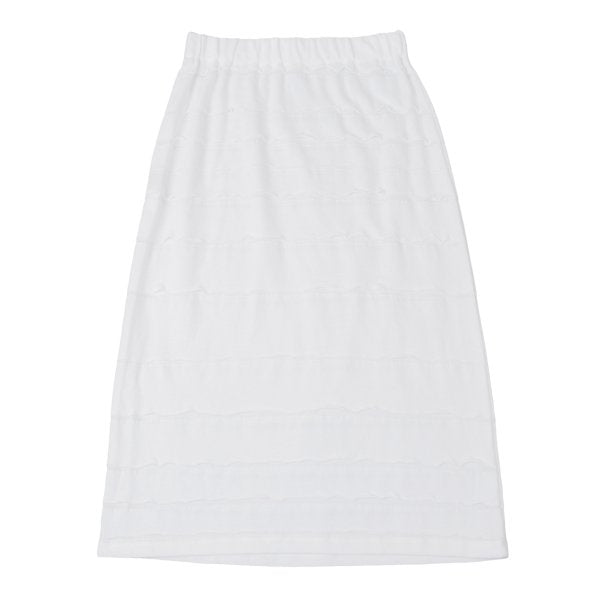 ISSEY MIYAKE HaaT Blended Border Tiered Skirt White Size 2
