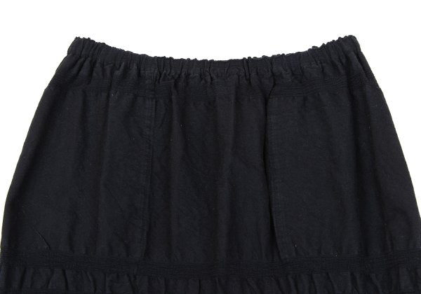 ISSEY MIYAKE me Dyed Paneled Skirt-Pants Black Size F