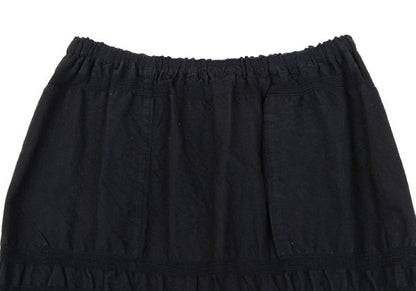 ISSEY MIYAKE me Dyed Paneled Skirt-Pants Black Size F