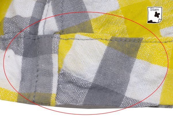 ISSEY MIYAKE me Gingham Check Easy Pants Wht/Gray/Yel Size F