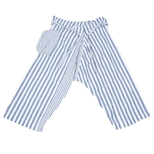 ISSEY MIYAKE me Garment Wash Stripe Pants White Size F