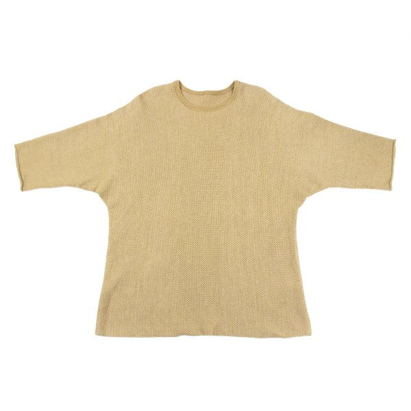 HOMME PLISSE ISSEY MIYAKE Cotton Poly Knit Beige Size F