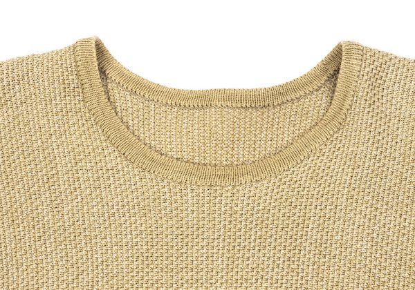 HOMME PLISSE ISSEY MIYAKE Cotton Poly Knit Beige Size F