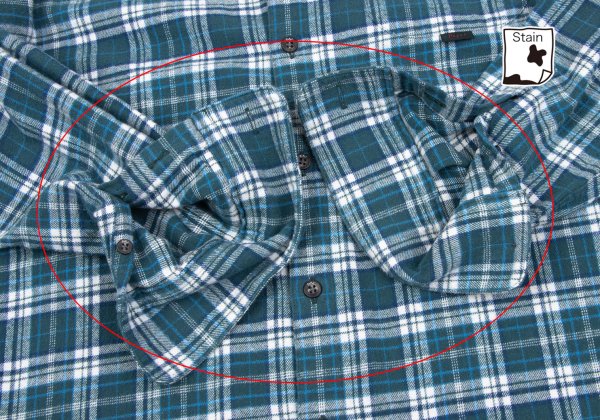 Papas Cotton Flannel Check Button-Down Shirt Green Size 46S