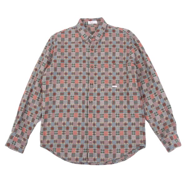 Papas Cotton Multi-Panel Check Flannel Shirt Multi Size 46S