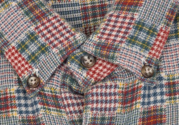 Papas Cotton Multi-Panel Check Flannel Shirt Multi Size 46S