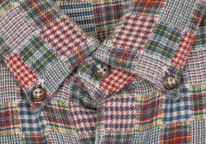 Papas Cotton Multi-Panel Check Flannel Shirt Multi Size 46S