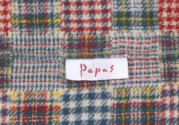 Papas Cotton Multi-Panel Check Flannel Shirt Multi Size 46S