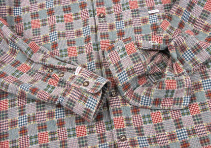 Papas Cotton Multi-Panel Check Flannel Shirt Multi Size 46S