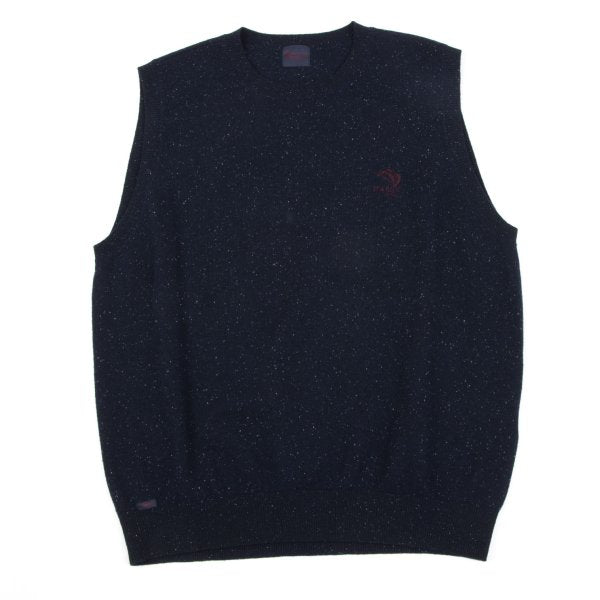 Papas Rayon Blend Embroidered Sleeveless Knit Blue Size 48M