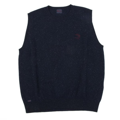 Papas Rayon Blend Embroidered Sleeveless Knit Blue Size 48M