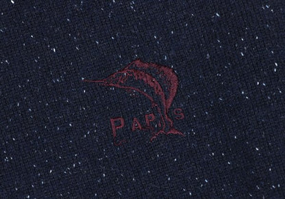 Papas Rayon Blend Embroidered Sleeveless Knit Blue Size 48M