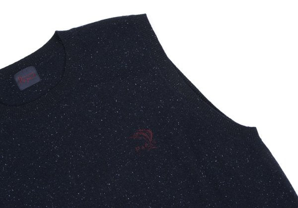 Papas Rayon Blend Embroidered Sleeveless Knit Blue Size 48M