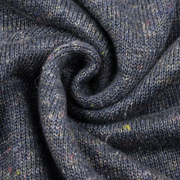 Papas Linen Logo Patch Mix Knit Sweater Gray Size 48M