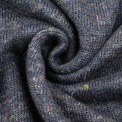 Papas Linen Logo Patch Mix Knit Sweater Gray Size 48M