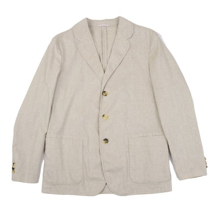 Papas Poly Linen Piping Stretch 3B Jacket Beige Size 46S