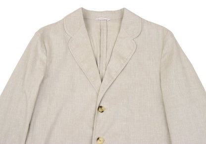 Papas Poly Linen Piping Stretch 3B Jacket Beige Size 46S