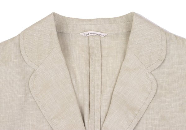 Papas Poly Linen Piping Stretch 3B Jacket Beige Size 46S