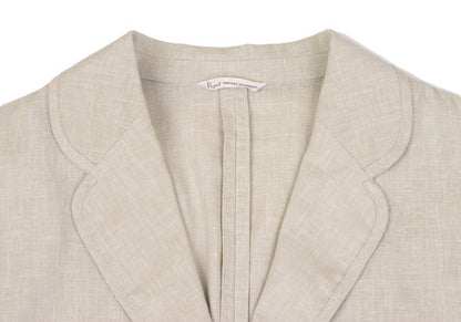 Papas Poly Linen Piping Stretch 3B Jacket Beige Size 46S