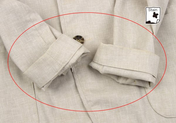 Papas Poly Linen Piping Stretch 3B Jacket Beige Size 46S
