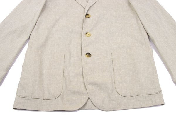Papas Poly Linen Piping Stretch 3B Jacket Beige Size 46S