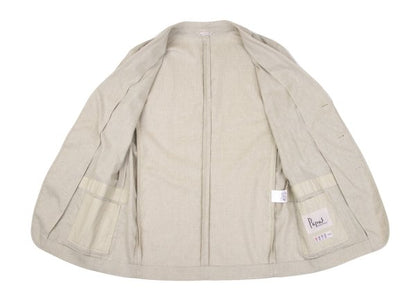 Papas Poly Linen Piping Stretch 3B Jacket Beige Size 46S