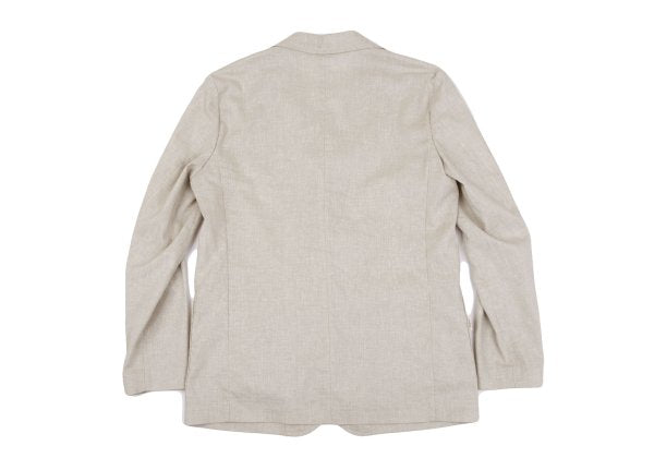 Papas Poly Linen Piping Stretch 3B Jacket Beige Size 46S