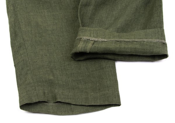 Papas Linen Tapered Pants Green Size 48M