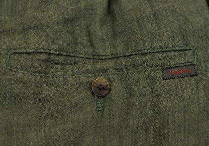Papas Linen Tapered Pants Green Size 48M