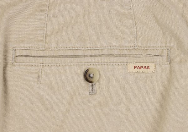 Papas Cotton-Linen Blend Stretch Pants Beige Size 48M