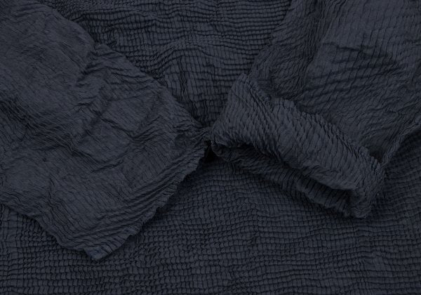 ISSEY MIYAKE Wrinkle Pleats High Neck Top Gray Size M