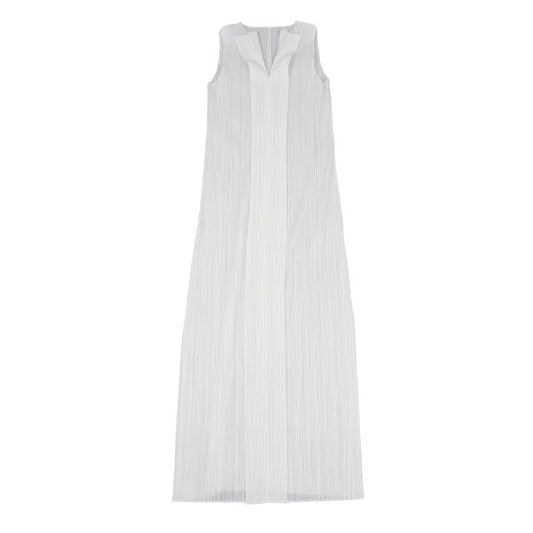 PLEATS PLEASE Sleeveless Skipper Dress White Size 3