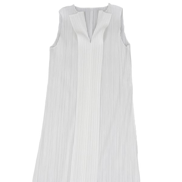 PLEATS PLEASE Sleeveless Skipper Dress White Size 3