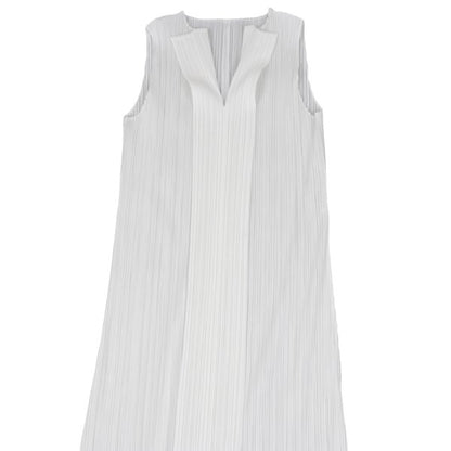 PLEATS PLEASE Sleeveless Skipper Dress White Size 3