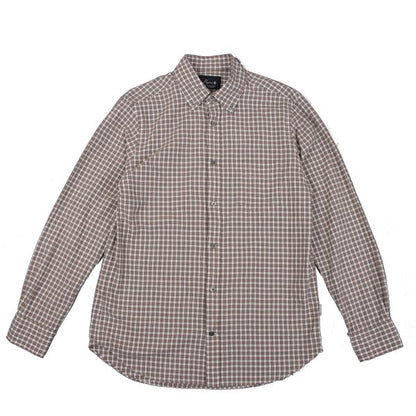 Papas Cotton Check Button-Down Flannel Shirt Brown Size M