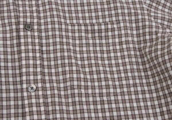 Papas Cotton Check Button-Down Flannel Shirt Brown Size M