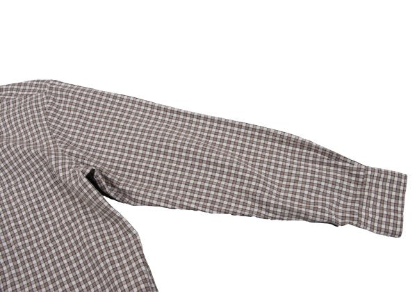 Papas Cotton Check Button-Down Flannel Shirt Brown Size M
