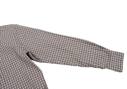 Papas Cotton Check Button-Down Flannel Shirt Brown Size M