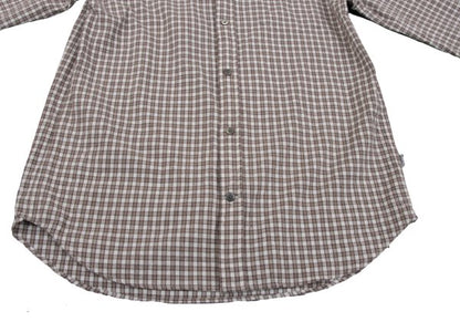 Papas Cotton Check Button-Down Flannel Shirt Brown Size M