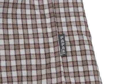 Papas Cotton Check Button-Down Flannel Shirt Brown Size M
