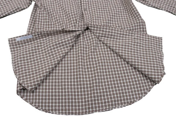Papas Cotton Check Button-Down Flannel Shirt Brown Size M