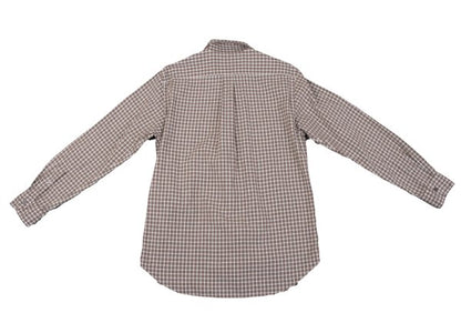 Papas Cotton Check Button-Down Flannel Shirt Brown Size M